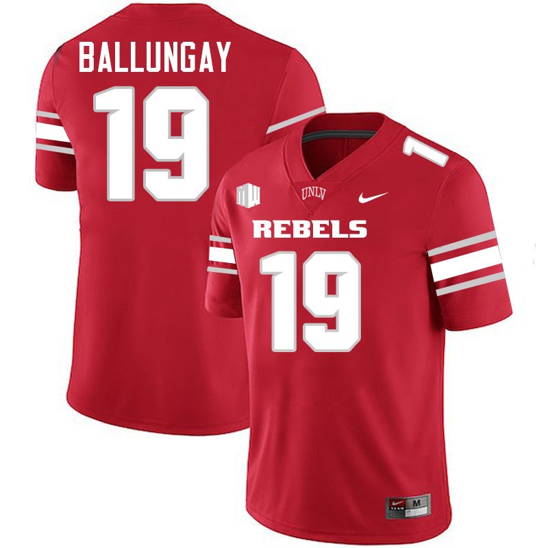 UNLV Rebels #19 Kaleo Ballungay Jersey Football College Uniforms,Apparels-Scarlet